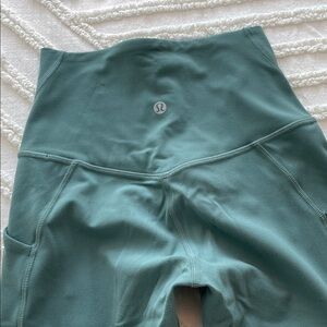 Lululemon High-Waisted Teal Align Leggings with Pockets, 25 inch Inseem